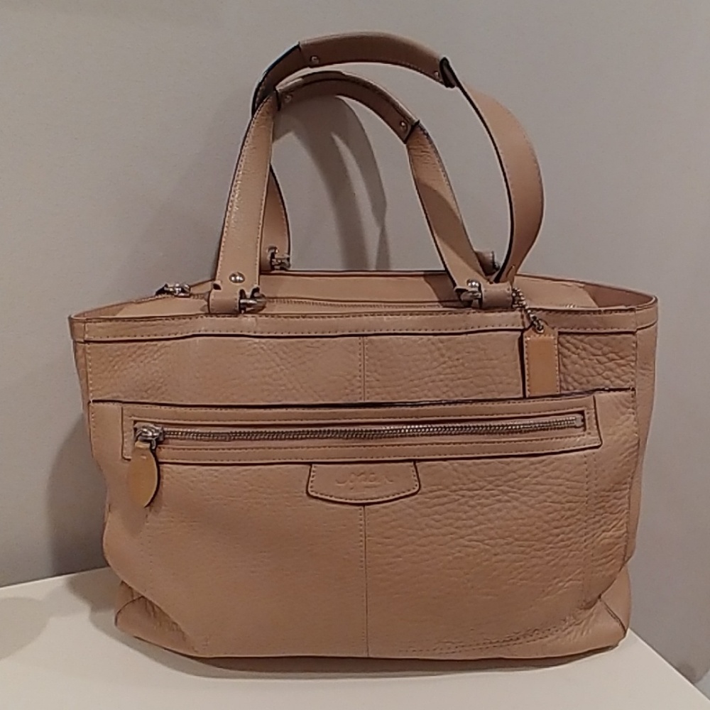 Coach pebbled leather large handbag